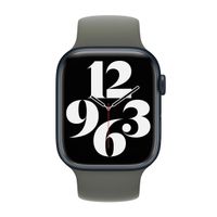 Apple Siliconen solobandje Apple Watch | 44/45/46/49 mm - Maat 1 - Olive