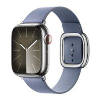 Apple Modern Buckle FineWoven Apple Watch Series 1 t/m 9 / SE (38/40/41 mm) | Series 10 (42 mm) - Maat L - Lavender Blue