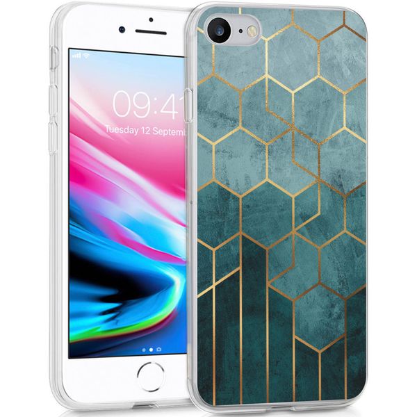 imoshion Design hoesje iPhone SE (2022 / 2020) / 8 / 7 / 6s - Patroon -Groen