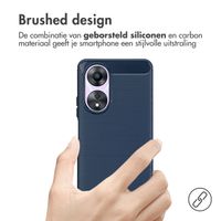 imoshion Brushed Backcover Oppo A58 (4G) - Donkerblauw