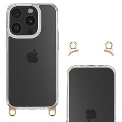 Selencia Backcover met afneembare haakjes Apple iPhone 15 Pro - Transparant