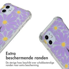 imoshion Design hoesje met koord Apple iPhone 11 - Tropical Violet Flowers Connect