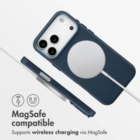 Accezz Leather Back Cover with MagSafe Apple iPhone 17 Pro Max - Nightfall Blue