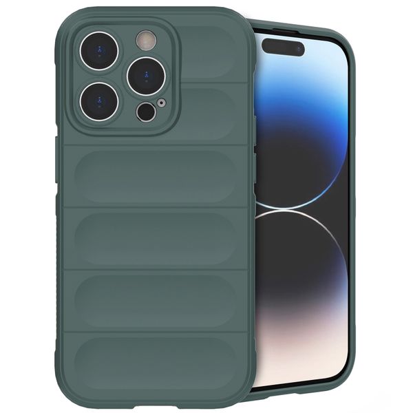 imoshion EasyGrip Backcover iPhone 14 Pro - Donkergroen