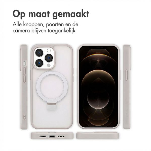 Accezz Ring Stand Backcover met MagSafe Apple iPhone 13 Pro Max - Grijs
