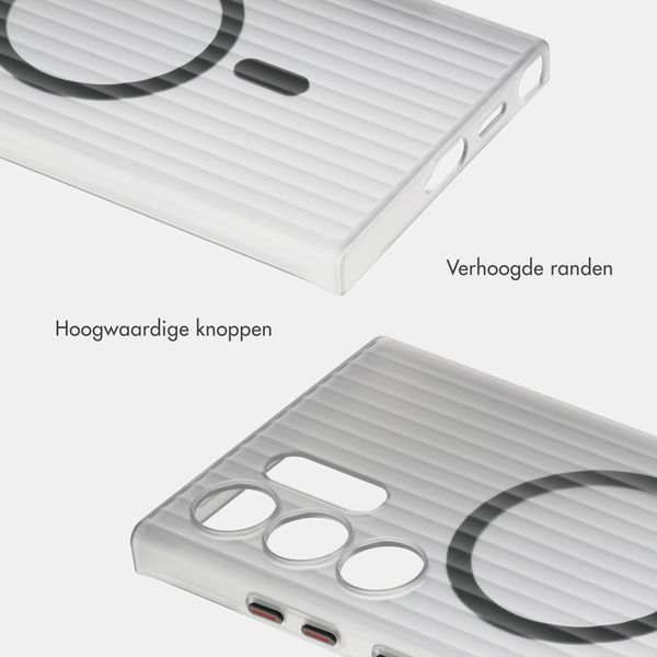 Accezz Lite Backcover met MagSafe | Fluted | Samsung Galaxy S24 Ultra - Grijs