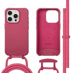 imoshion Color Backcover met afneembaar koord MagSafe Apple iPhone 15 Pro - Raspberry