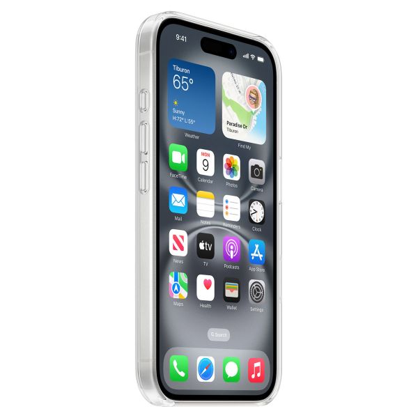 Apple Clearcase voor de Apple iPhone 16 + Apple MagSafe Draadloze Oplader 25W - 1 meter