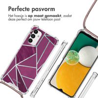 imoshion Design hoesje met koord Samsung Galaxy A13 (5G) - Bordeaux Graphic