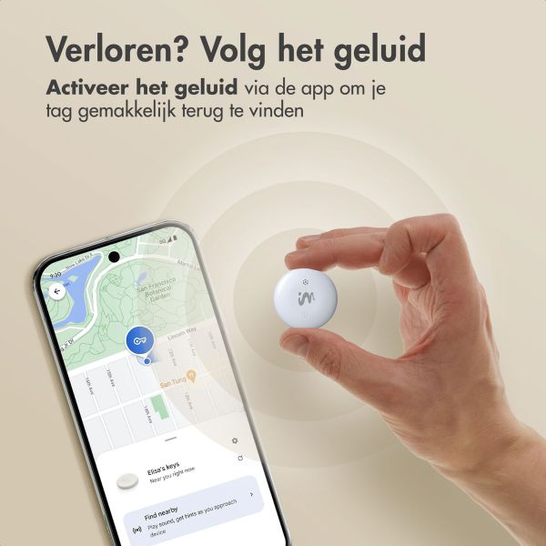imoshion Wireless Tag - Bluetooth Tracker voor Android - 2 pack - Wit