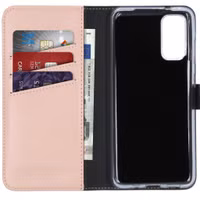 Selencia Echt Leren Bookcase Samsung Galaxy S20 - Dusty Pink