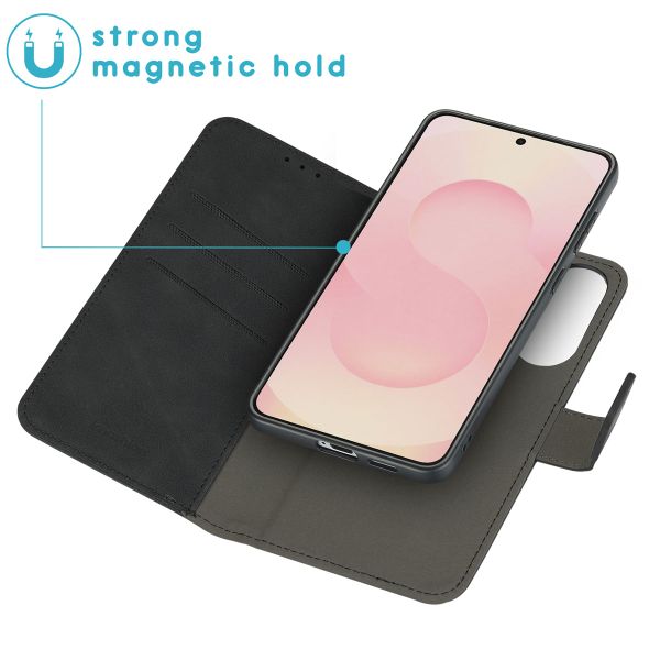 imoshion Uitneembare 2-in-1 Luxe Bookcase Samsung Galaxy S25 Edge - Zwart