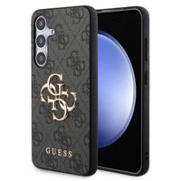 Guess 4G Metal Logo Backcover Samsung Galaxy S24 Plus - Zwart