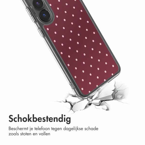 imoshion Design hoesje Samsung Galaxy S25 FE - Polka Dot Bordeaux