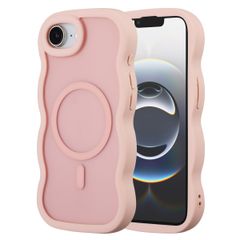 Selencia Wavy Backcover met MagSafe Apple iPhone 16e - Soft Pink