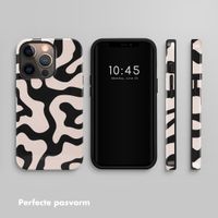 Selencia Vivid Tough Backcover iPhone 13 Pro - Art Wave Black