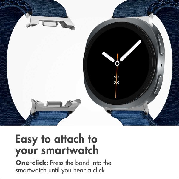 imoshion Nylon Alpine Band Samsung Galaxy Watch 9 (40/44mm) / Watch 8 (40/44mm) / Classic (46mm) - Dark Blue