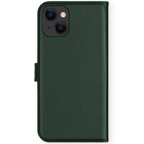 Selencia Echt Lederen Bookcase iPhone 13 Mini - Groen