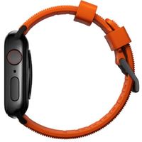 Nomad Rugged band FKM Apple Watch Series 1 t/m 10 / SE / Ultra (2) (44/45/46/49 mm) - Zwart/Oranje