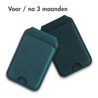 Accezz Vintage Leather MagSafe Kaarthouder met Standaard - Smokey Green