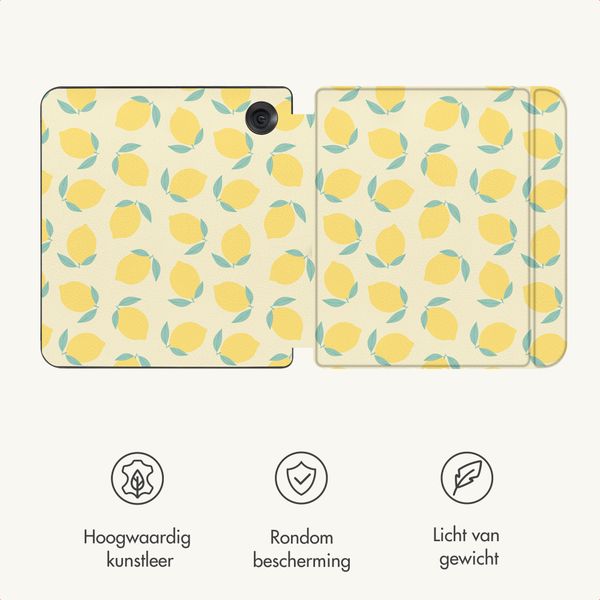 imoshion Design Slim Hard Case Sleepcover met stand Kobo Libra Colour - Citrus Dream
