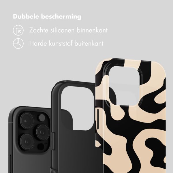 Selencia Vivid Backcover Apple iPhone 16 Pro - Art Wave Black