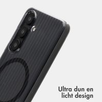 Accezz Lite Backcover met MagSafe | Fluted | Samsung Galaxy S25 - Zwart