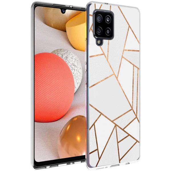 imoshion Design hoesje Samsung Galaxy A42 - Grafisch Koper / Wit