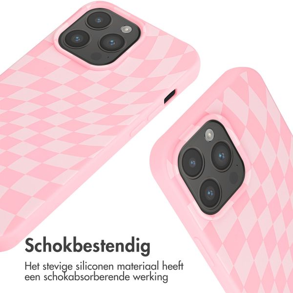 imoshion Siliconen design hoesje met koord iPhone 15 Pro Max - Retro Pink