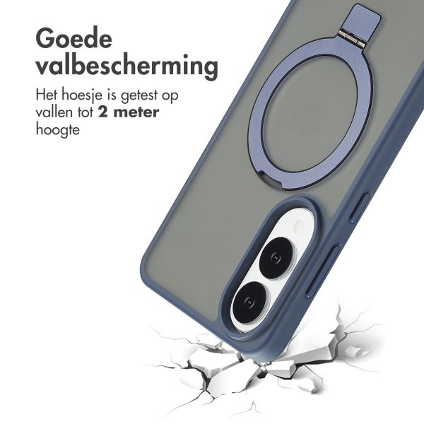 Accezz Ring Stand Backcover met MagSafe Samsung Galaxy S25 Edge - Blauw