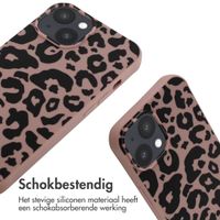 imoshion Siliconen design hoesje met koord iPhone 14 - Animal Pink