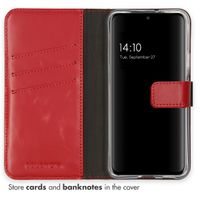 Selencia Echt Leren Bookcase Samsung Galaxy S22 - Rood