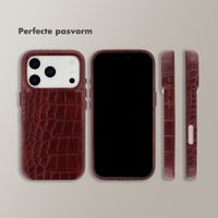 Selencia Croco Backcover met MagSafe Apple iPhone 17 Pro Max - Burgundy