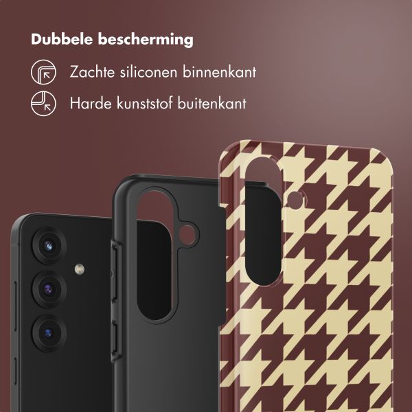 Selencia Vivid Backcover Samsung Galaxy S25 - Pied-de-Poule