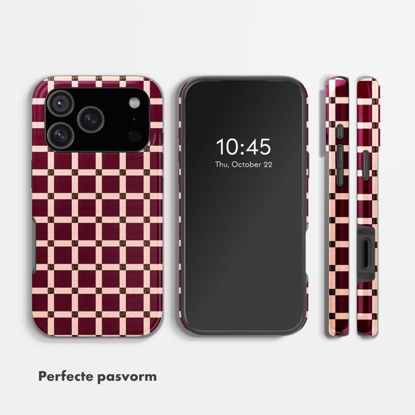 Selencia Vivid Backcover Apple iPhone 18 Pro / 17 Pro - Check This Burgundy