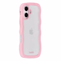 Holdit Wavy Case Apple iPhone 17 - Transparent / Pink