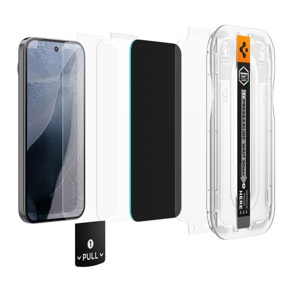 Spigen GLAStR Privacy EZ Fit Screenprotector + Applicator - 2-pack Google Pixel 11 Pro XL / 10 Pro XL / 9 Pro XL
