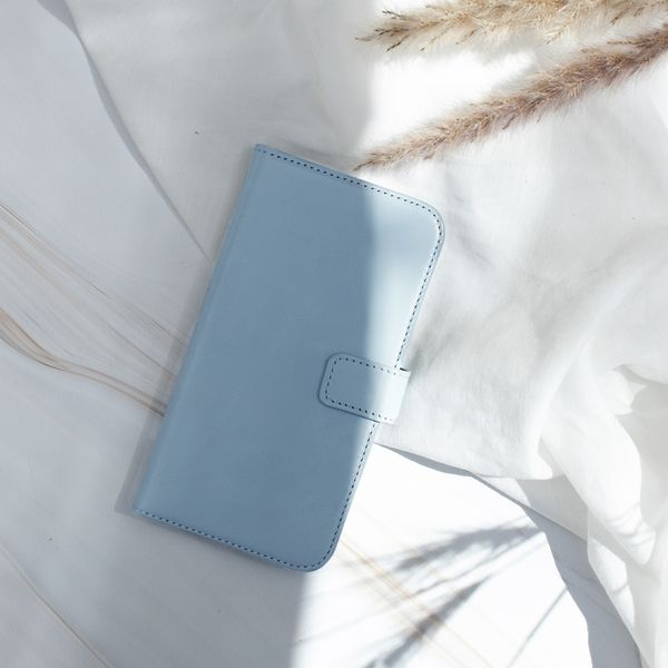 Selencia Echt Leren Bookcase Samsung Galaxy S21 Plus - Air Blue