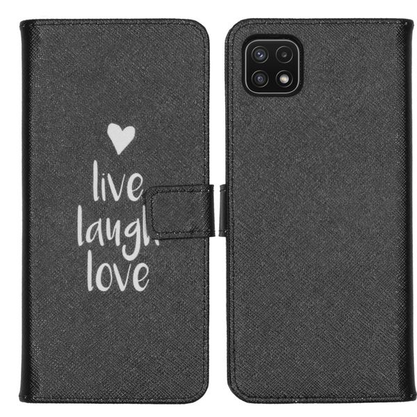 imoshion Design Softcase Bookcase Galaxy A22 (5G) - Live Laugh Love