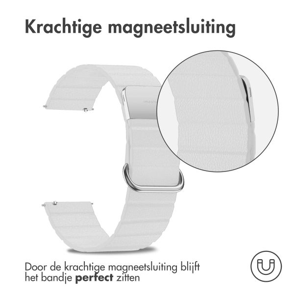 imoshion Magnetisch lederen bandje  - Universeel 22 mm aansluiting - Wit