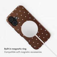 Selencia Vivid Back Cover with MagSafe Apple iPhone 17 - Happy Dots Chocolate