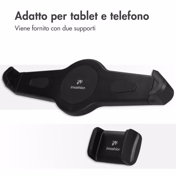 imoshion Flexibele tablethouder bureau - inclusief telefoonhouder - Zwart