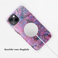 Selencia Vivid Backcover met MagSafe Apple iPhone 13 - Fresh Paint Flower Orange