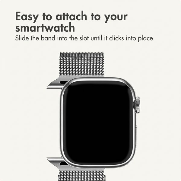 imoshion Milanese Magnetic Band Apple Watch | 44/45/46/49 mm - Silver
