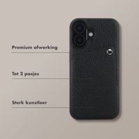 Selencia Riva Backcover met Pashouder Apple iPhone 17 - Zwart