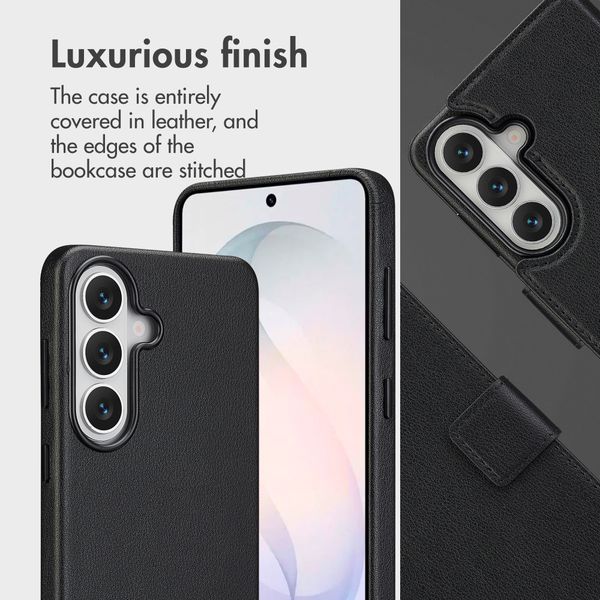 Accezz 2-in-1 Leather Bookcase with MagSafe Samsung Galaxy S26 Plus - Onyx Black