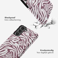 Selencia Vivid Tough Backcover Samsung Galaxy S21 FE - Trippy Swirl Dark Rose