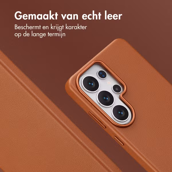 Accezz MagSafe Leather Backcover Samsung Galaxy S26 Ultra - Sienna Brown