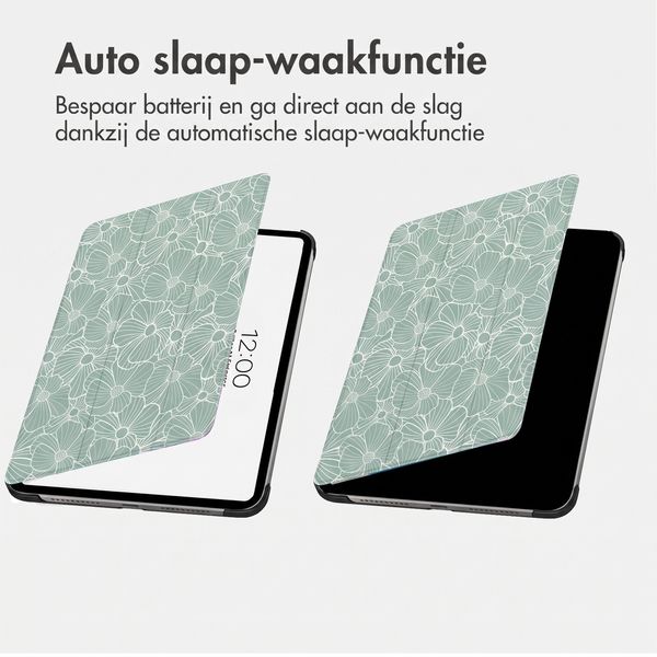 imoshion Design Trifold Bookcase Apple iPad Air 11 inch (2026) M4 / (2025) M3 / (2024) M2 / Air 5 (2022) / Air 4 (2020) - Botanica
