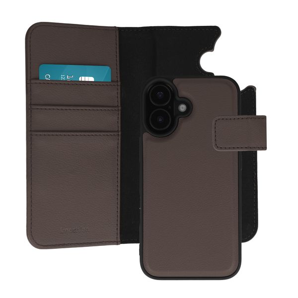 imoshion Uitneembare 2-in-1 Luxe Bookcase Apple iPhone 16 - Bruin